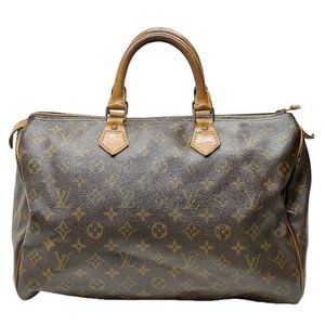 Authentic Louis Vuitton Satchel Bag Speedy 35 Monogram Used LV Handbag Vintage